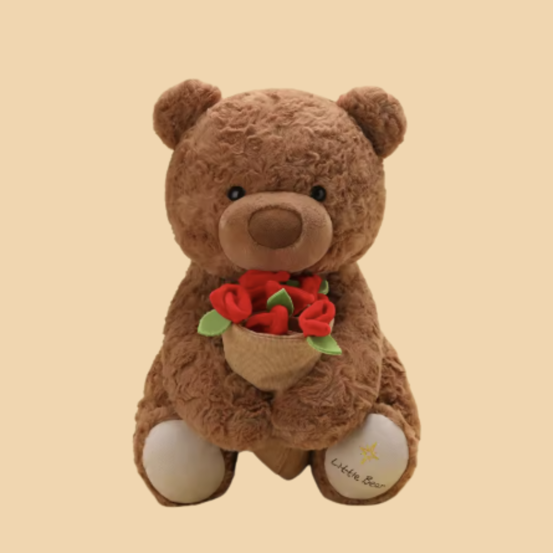 Convertible Teddy with Flower Bouquet