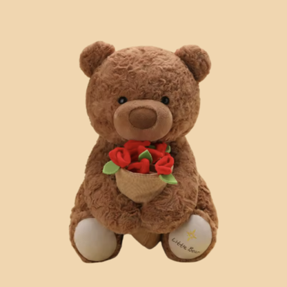 Convertible Teddy with Flower Bouquet